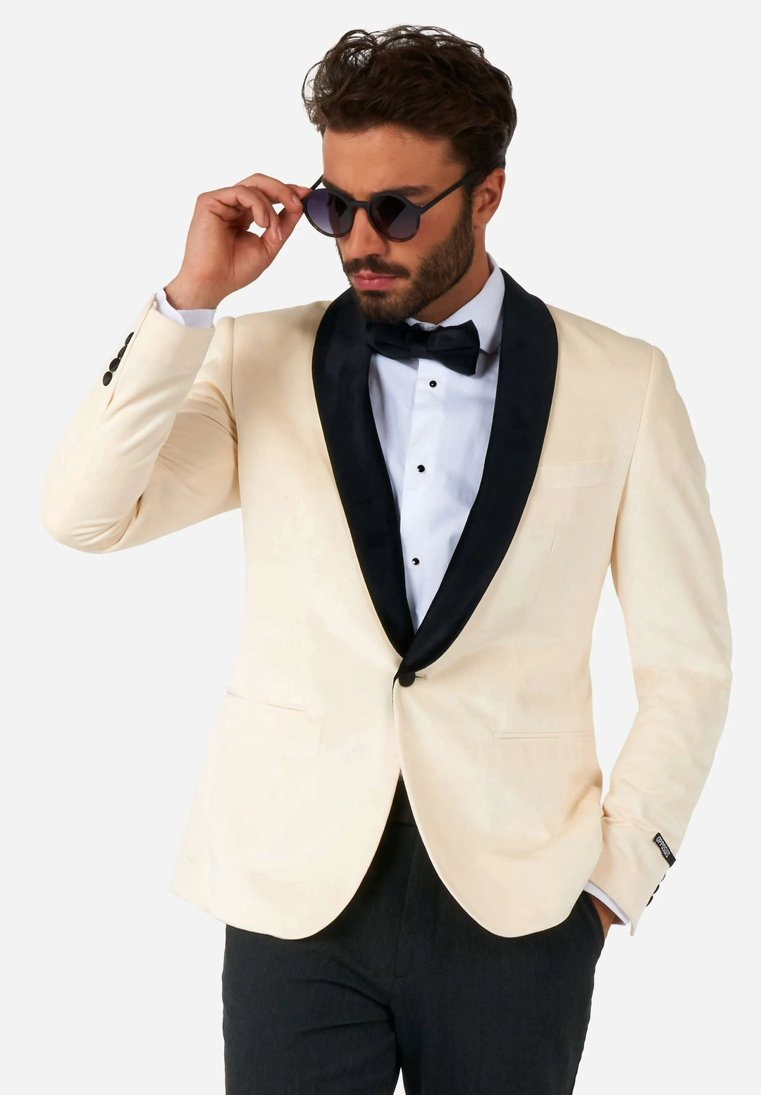 Fashionable Men's 2-piece Suit Velvet Shawl Collar Wedding Suit (Blazer+Pants) mens event wear
