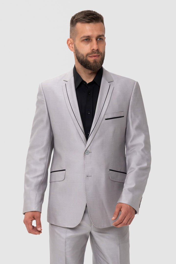 Formal 2 Pieces Mens Suit Flat Notch Lapel Tuxedos For Wedding (Blazer+Pants) mens event wear