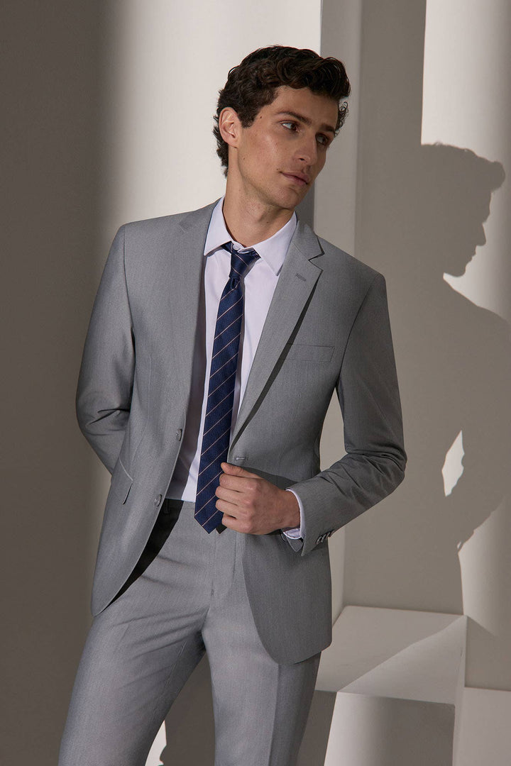 Formal 2 Pieces Mens Suit Flat Notch Lapel Tuxedos For Wedding (Blazer+Pants) mens event wear