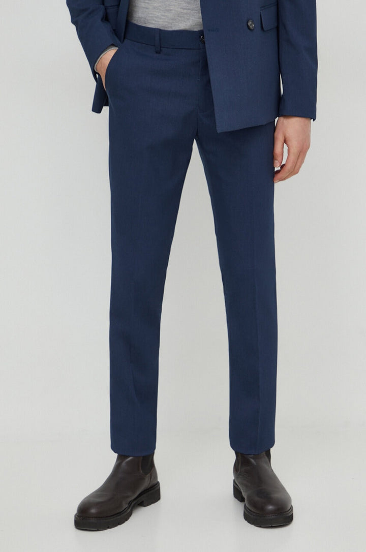 Formal 2 Pieces Mens Suit Flat Notch Lapel Tuxedos For Wedding (Blazer+Pants) mens event wear
