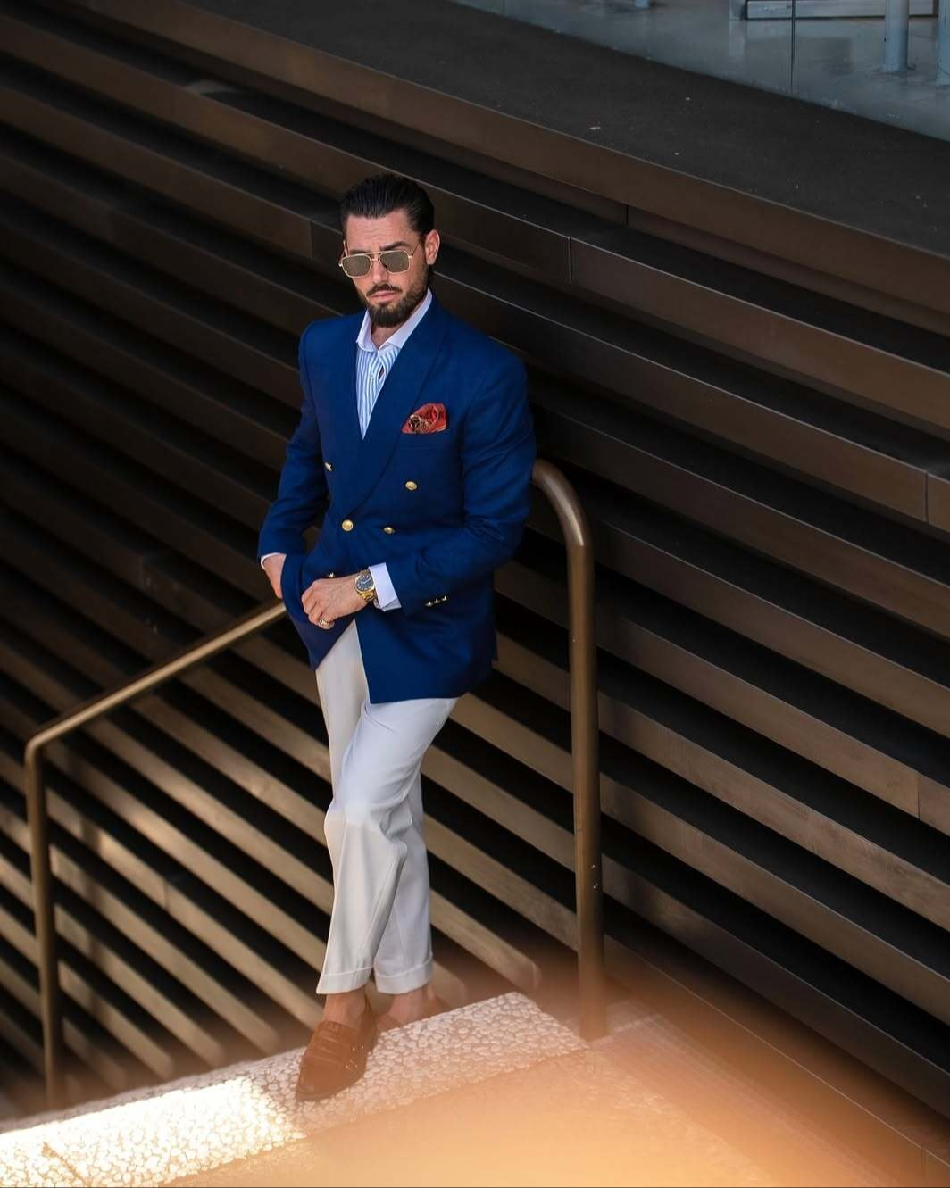 Formal 2 Pieces Mens Suit Flat Notch Lapel Tuxedos For Wedding (Blazer+Pants) mens event wear