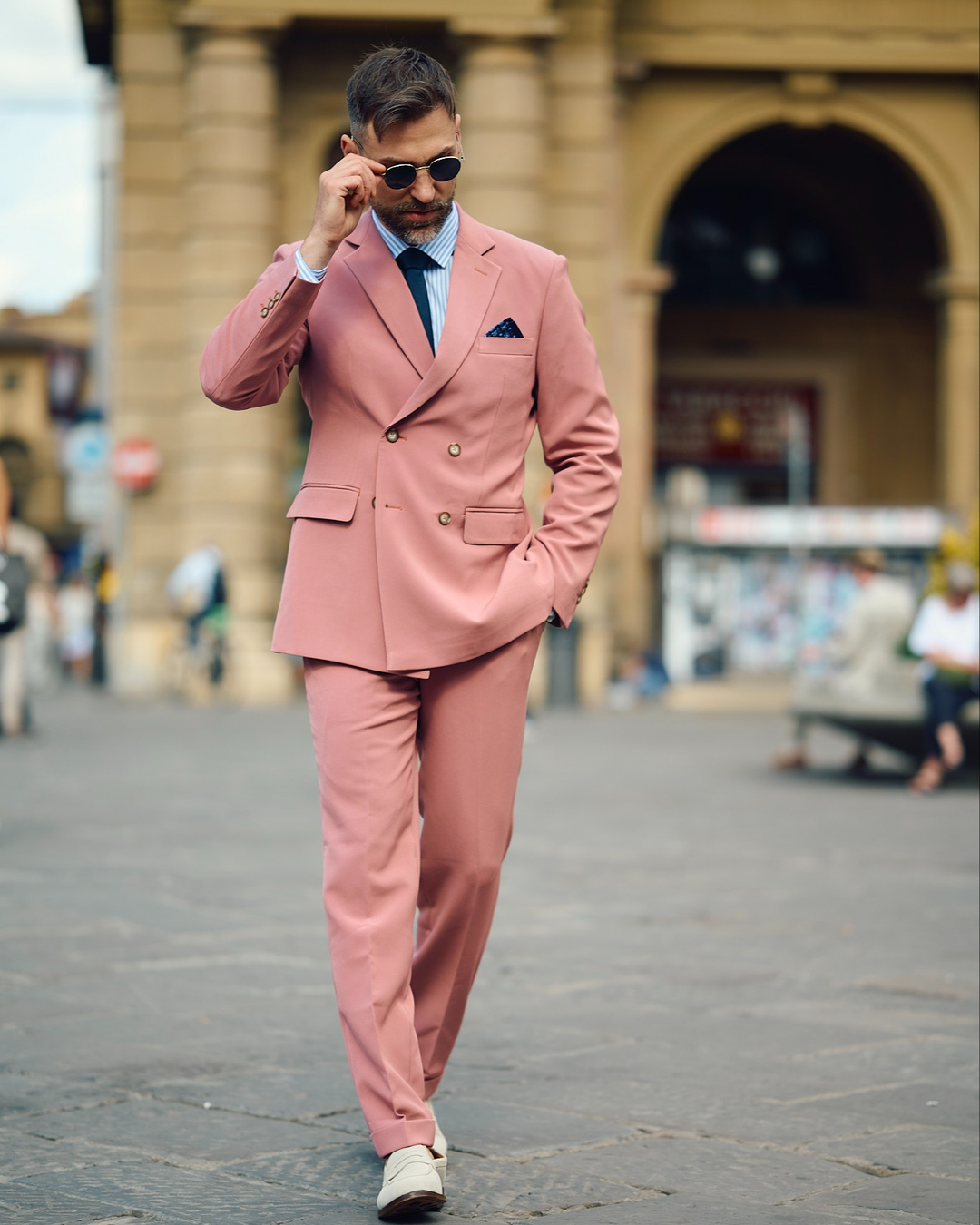 Formal 2 Pieces Mens Suit Flat Notch Lapel Tuxedos For Wedding (Blazer+Pants) mens event wear