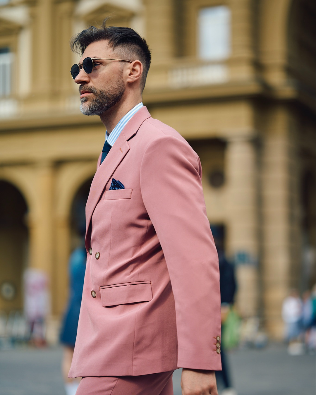 Formal 2 Pieces Mens Suit Flat Notch Lapel Tuxedos For Wedding (Blazer+Pants) mens event wear