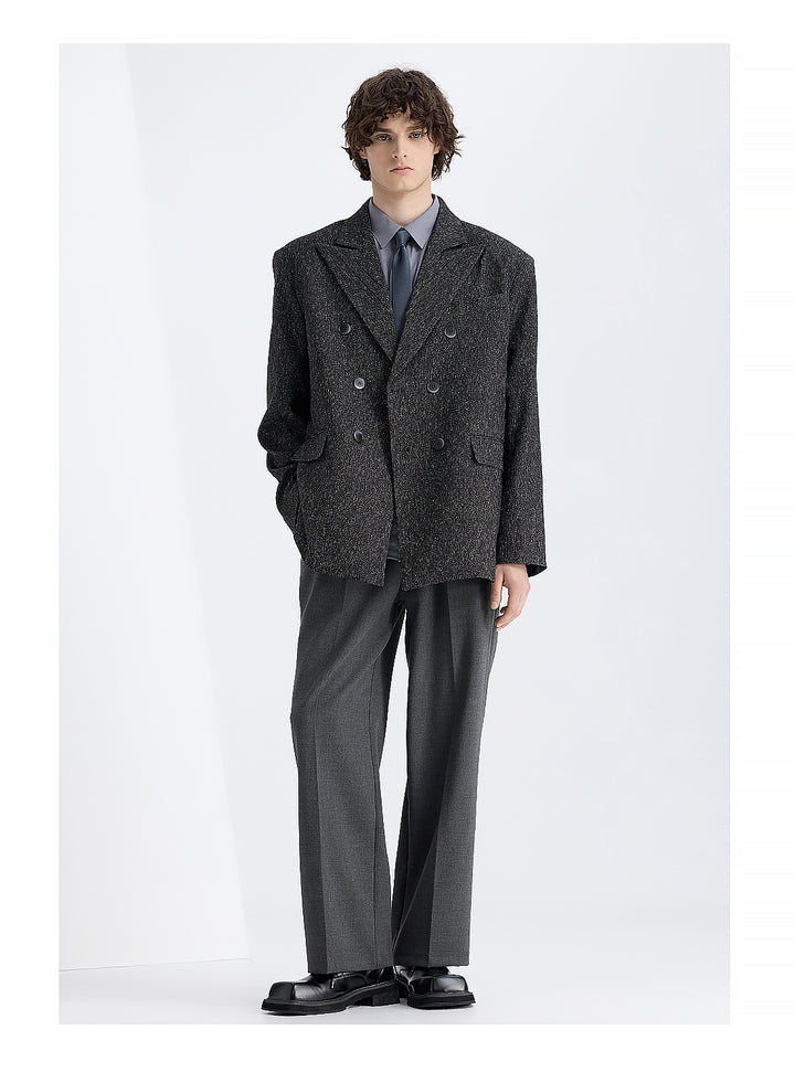 Formal 2 Pieces Mens Suit Flat Peak Lapel Tuxedos For Wedding (Blazer+Pants) mens event wear