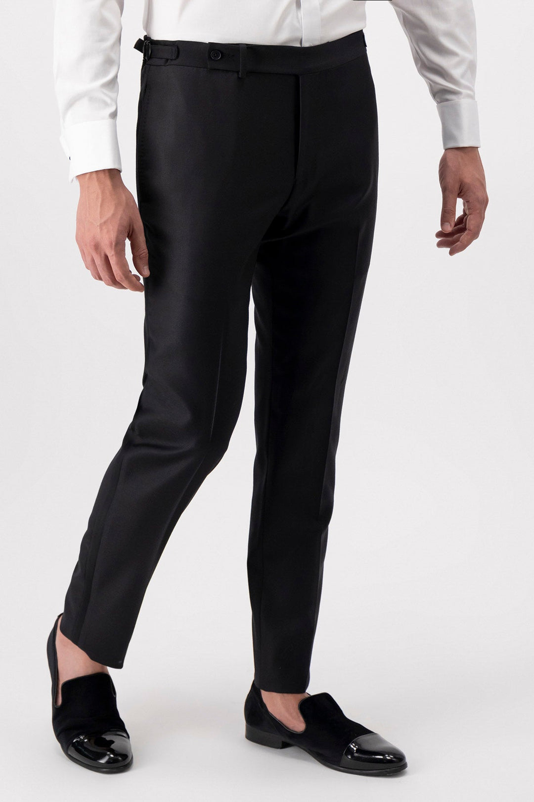Formal 2 Pieces Mens Suit Flat Peak Lapel Tuxedos For Wedding (Blazer+Pants) mens event wear