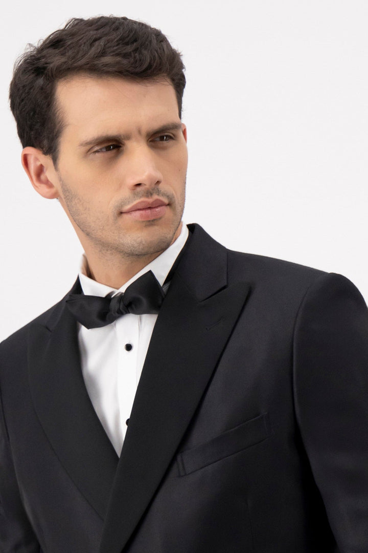 Formal 2 Pieces Mens Suit Flat Peak Lapel Tuxedos For Wedding (Blazer+Pants) mens event wear