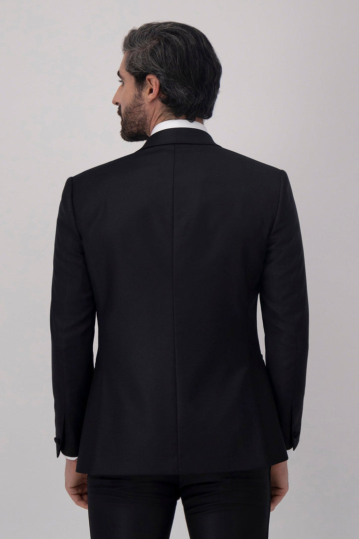 Formal 2 Pieces Mens Suit Flat Peak Lapel Tuxedos For Wedding (Blazer+Pants) mens event wear
