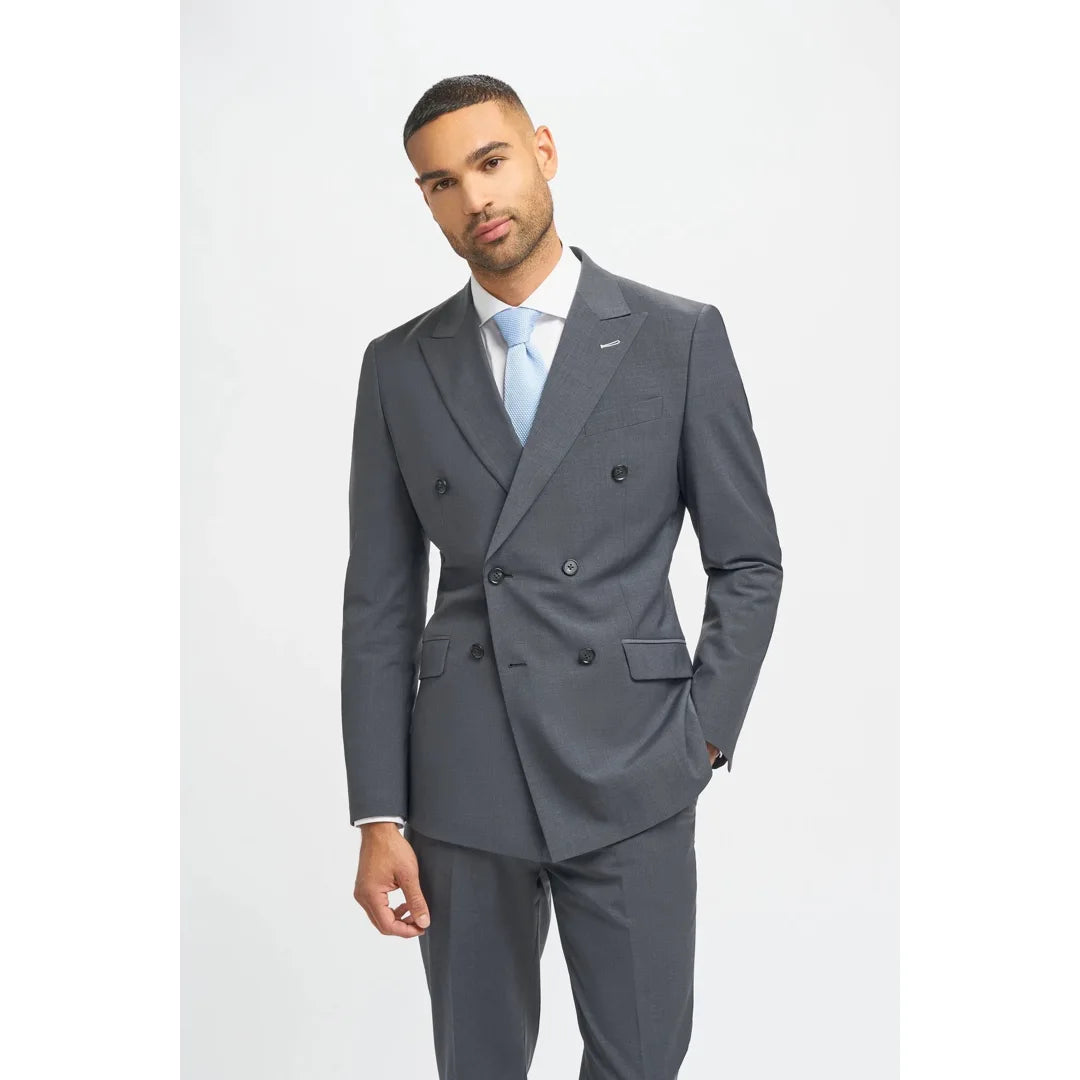 Formal 2 Pieces Mens Suit Flat Peak Lapel Tuxedos For Wedding (Blazer+Pants) mens event wear