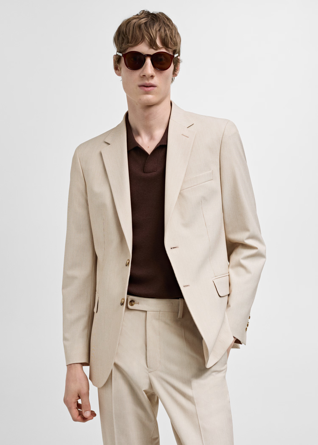 Formal 2 Pieces Mens Suit Flat Peak Lapel Tuxedos For Wedding (Blazer+Pants) mens event wear