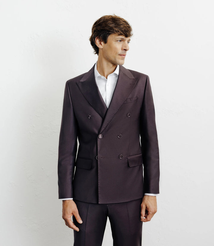 Formal 2 Pieces Mens Suit Flat Peak Lapel Tuxedos For Wedding (Blazer+Pants) mens event wear