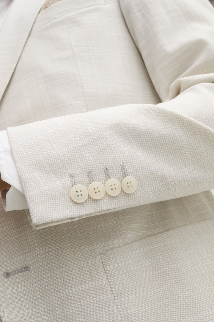 Formal 3 Pieces Mens Suit Flat Linen Notch Lapel Suit(Blazer+Vest+Pants) mens event wear