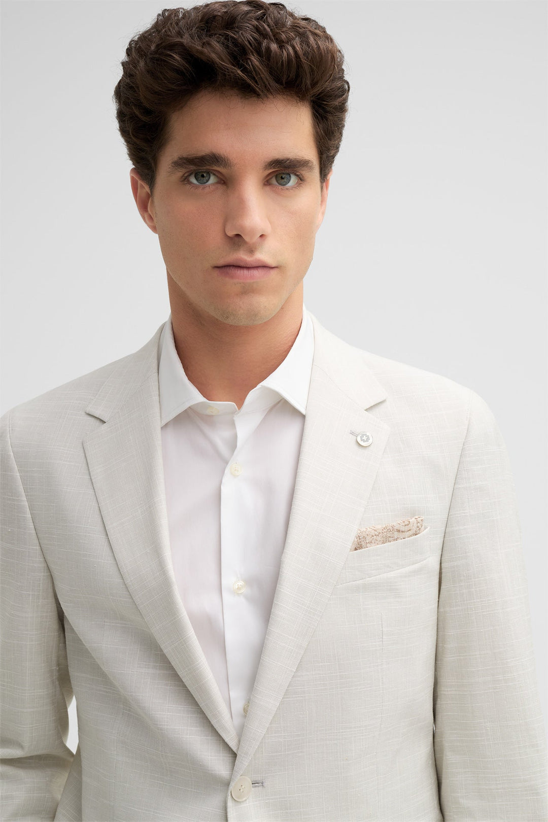 Formal 3 Pieces Mens Suit Flat Linen Notch Lapel Suit(Blazer+Vest+Pants) mens event wear