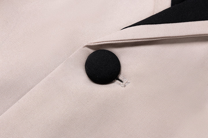 Formal 3 Pieces Mens Suit Flat Shawl Lapel Tuxedos (Blazer+vest+Pants) Mens Event Wear