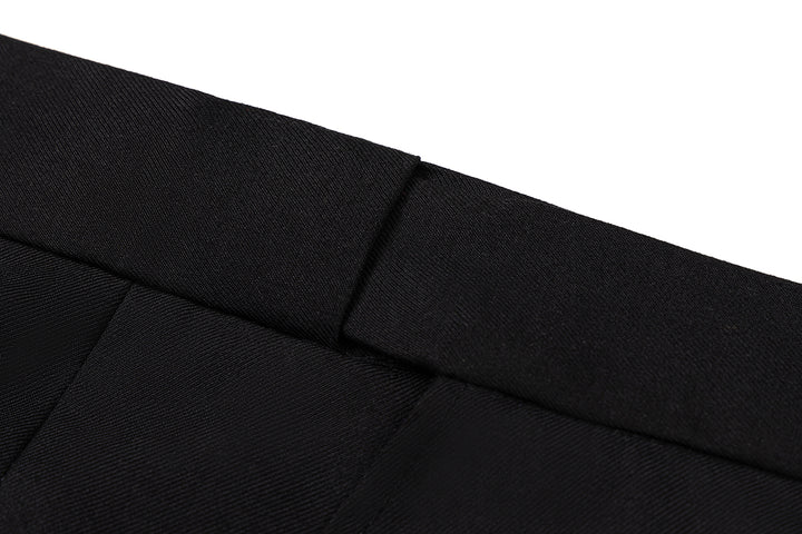Formal 3 Pieces Mens Suit Flat Shawl Lapel Tuxedos (Blazer+vest+Pants) Mens Event Wear
