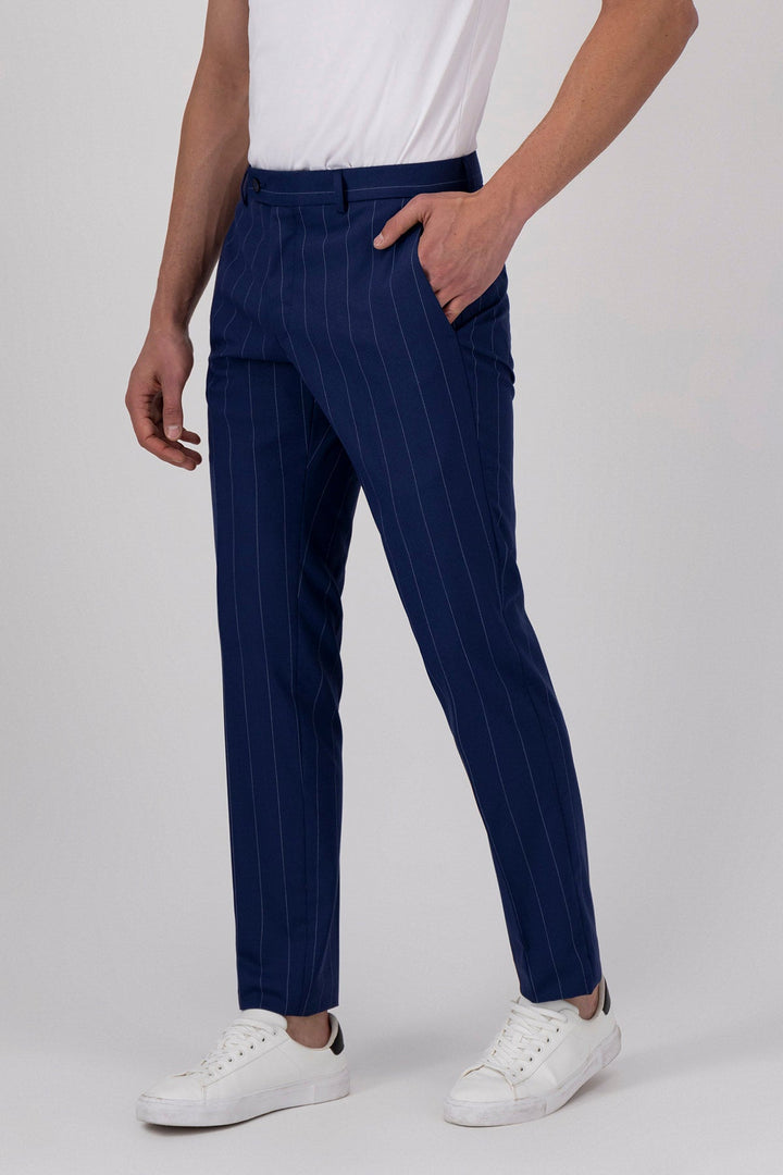 Formal Men's 2 Pieces Mens Suit Notch Lapel Striped Tuxedos (Blazer+Pants) mens event wear