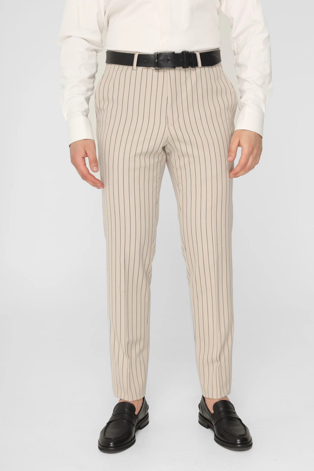 Formal Men's 2 Pieces Mens Suit Peak Lapel Striped Tuxedos (Blazer+Pants) mens event wear