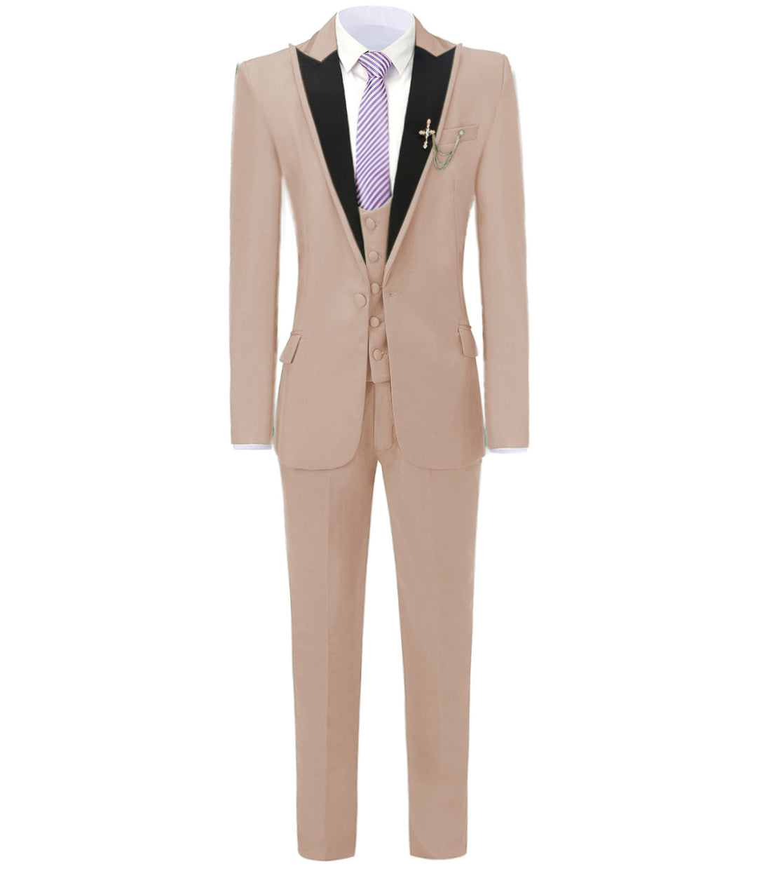 Formal Men's 3 Pieces Mens Suit Peak Lapel Tuxedos (Blazer+vest+Pants) mens event wear