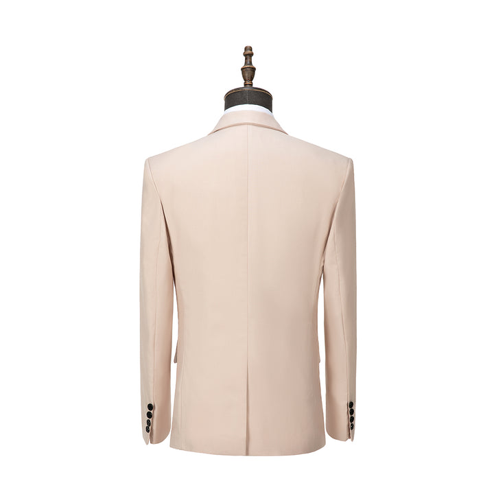 Formal Men's 3 Pieces Slim Fit Solid Color Peak Lapel Tuxedos For Wedding (Blazer+vest+Pants) mens event wear