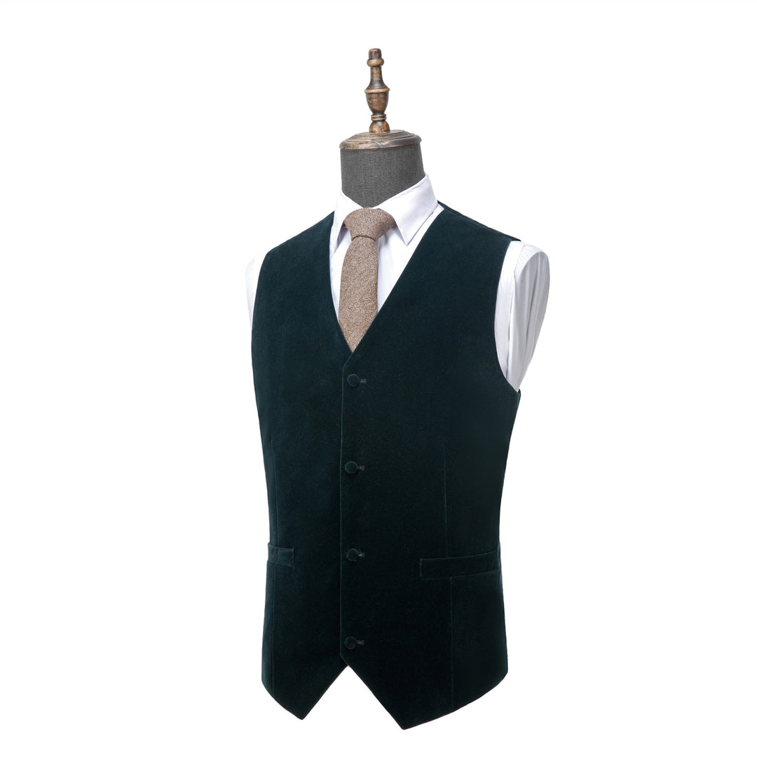 Formal Men's Suit Velvet Navy V Neck Vest mens event wear