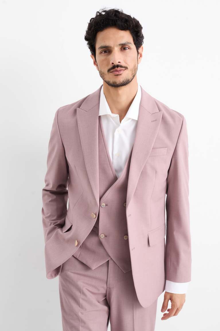 Formal Men's Suits Slim Fit 3 Pieces Peak Lapel Tuxedos (Blazer+Vest+ Pant) mens event wear