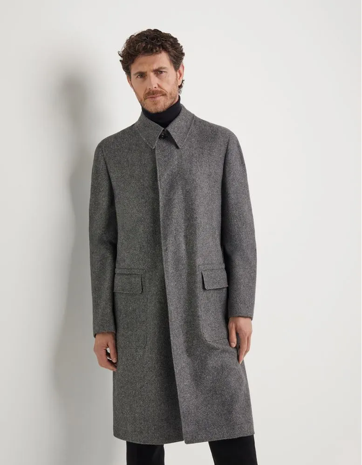 Formal Men's Wool Herringbone Stand Collar Blazer mens event wear