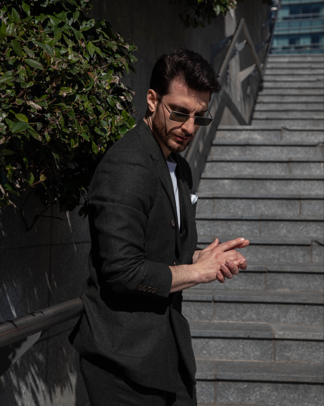 Men's Casual 2 Pieces Mens Suit Classic Tweed Peak Lapel Tuxedos (Blazer+Pants) mens event wear