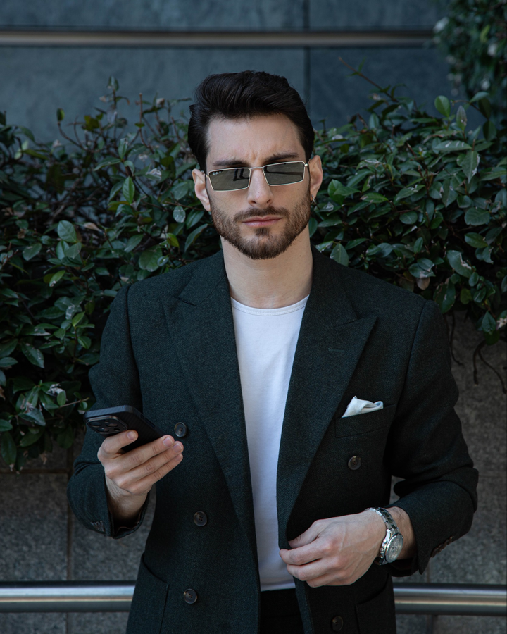 Men's Casual 2 Pieces Mens Suit Classic Tweed Peak Lapel Tuxedos (Blazer+Pants) mens event wear