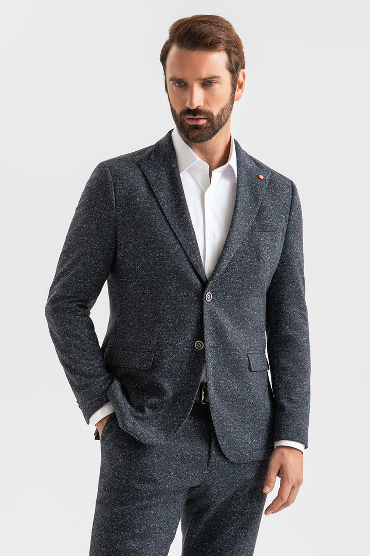 Men's Casual 3 Pieces Mens Suit Classic Tweed Peak Lapel Tuxedos (Blazer+vest+Pants) mens event wear