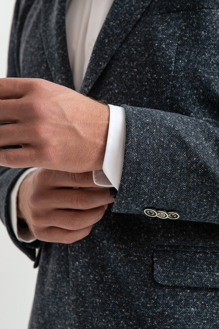Men's Casual 3 Pieces Mens Suit Classic Tweed Peak Lapel Tuxedos (Blazer+vest+Pants) mens event wear