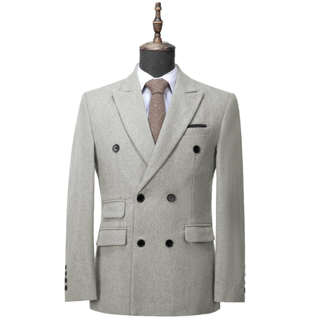 Men's Casual Tweed Notch Lapel Blazer mens event wear