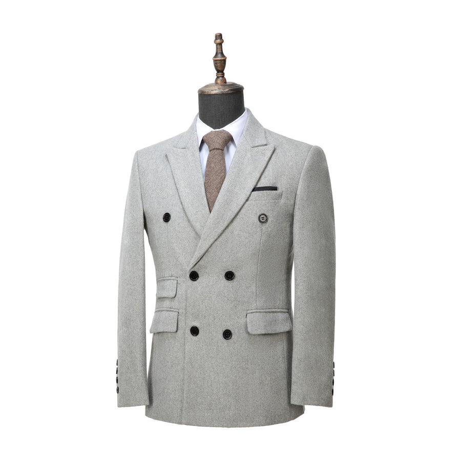 Men's Cream Peak Lapel Blazer