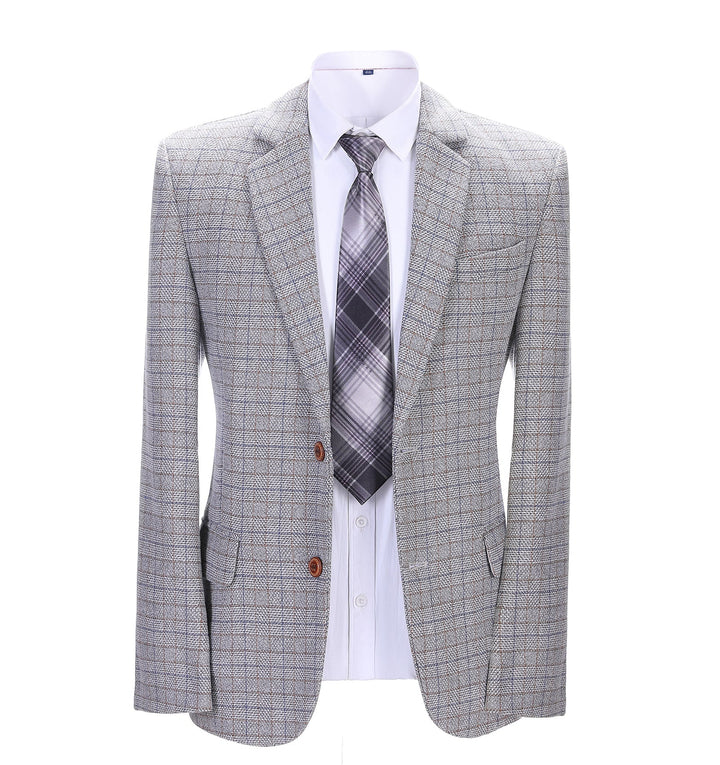 Men's Formal White Houndstooth Notch Lapel Blazer mens event wear