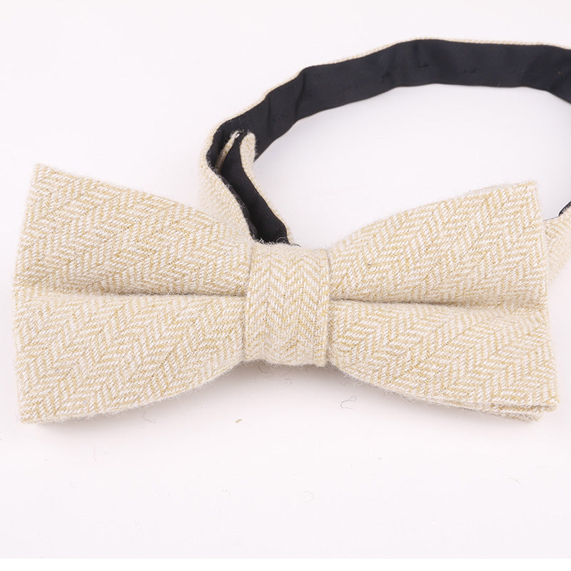 Men's Vintage Classical Design Herringbone Bow Tie mens event wear