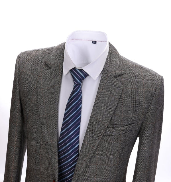 Mens Suit Business 2 Pieces Formal Grey Notch Lapel for Wedding (Blazer+Pants) mens event wear