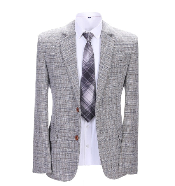 Mens Suit Business 2 Pieces Formal White Houndstooth Notch Lapel Tuxedos for Wedding (Blazer+Pants) mens event wear