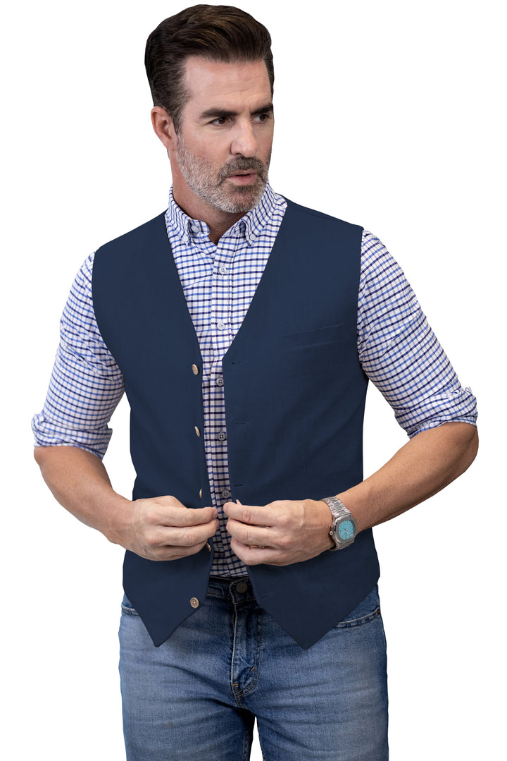 Mens Suit Flat Linen V Neck Waistcoat For Wedding mens event wear