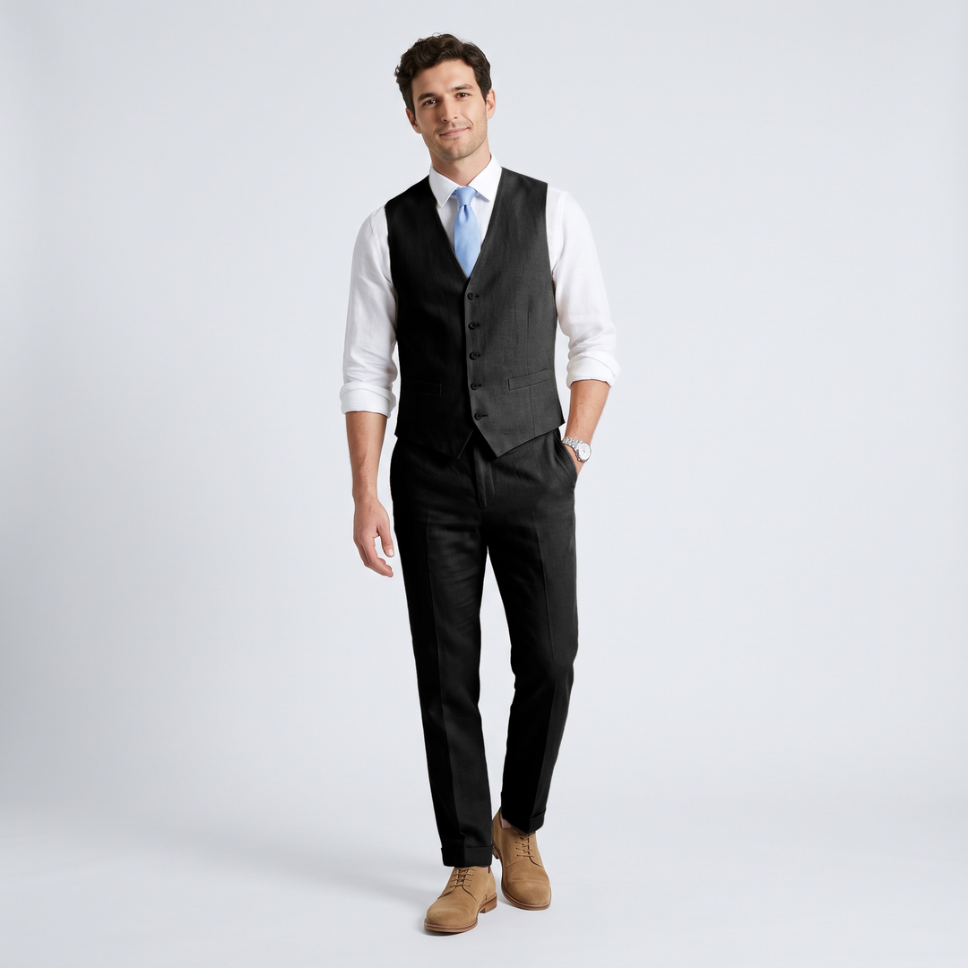 Menseventwear 2 Pieces Linen Men&
