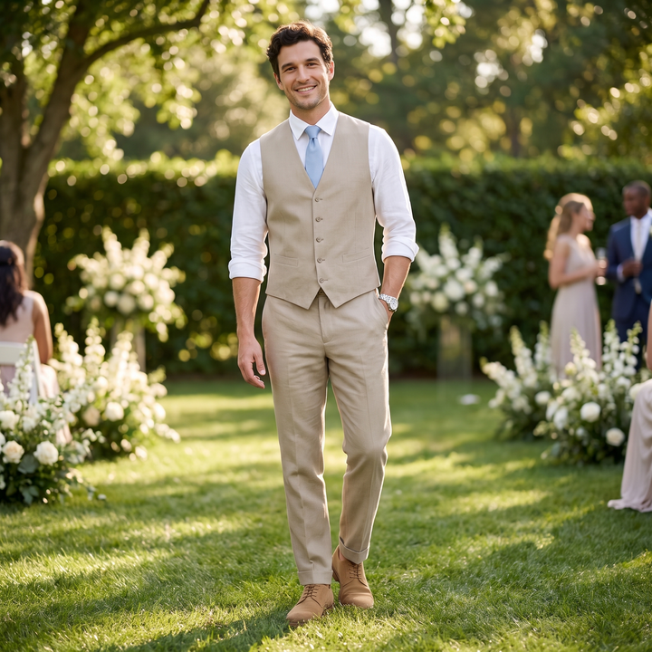 Menseventwear 2 Pieces Linen Men&