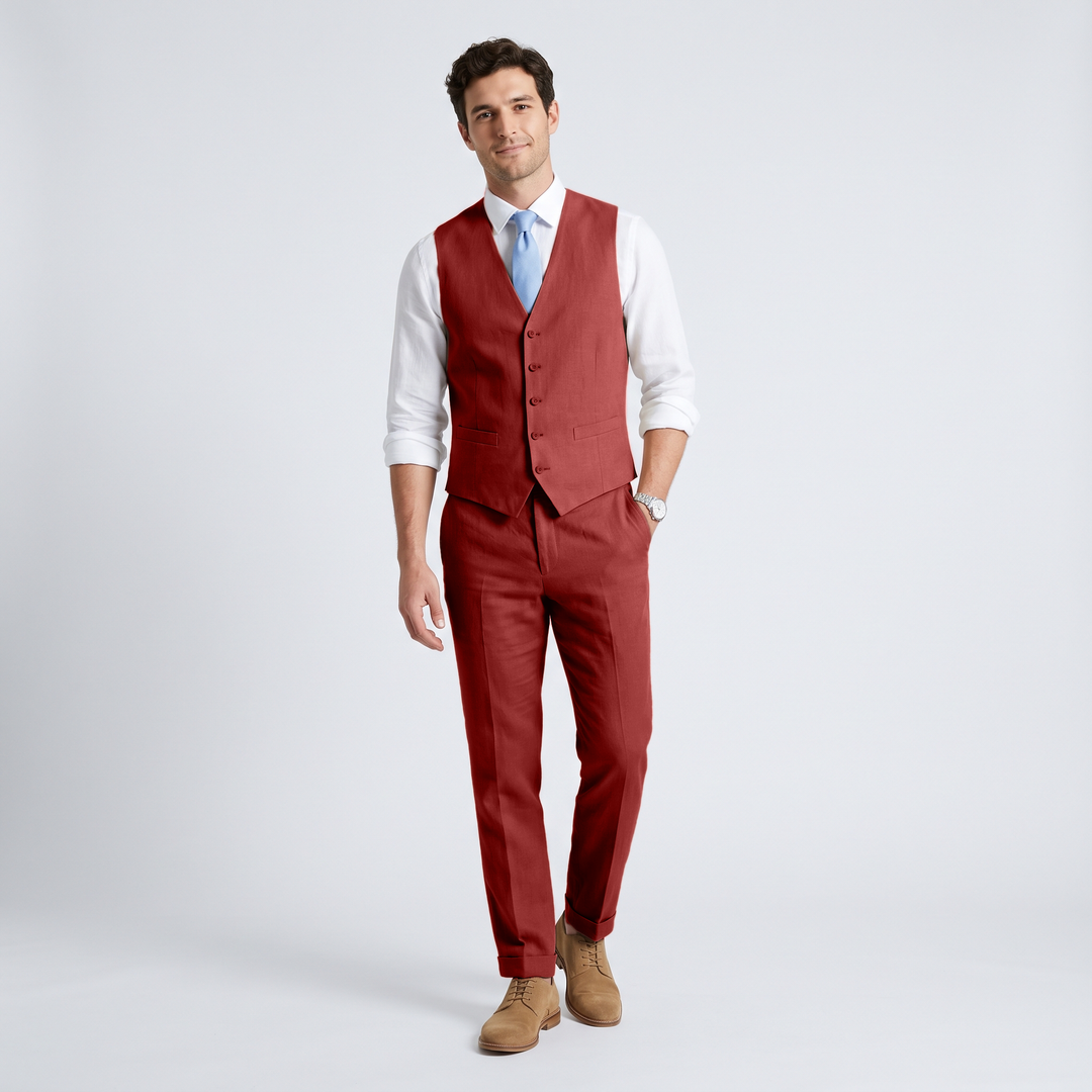 Menseventwear 2 Pieces Linen Men&