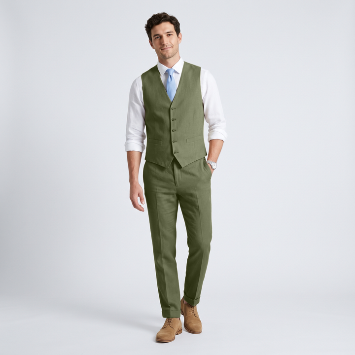 Menseventwear 2 Pieces Linen Men&
