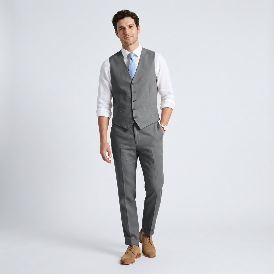 Menseventwear 2 Pieces Linen Men&