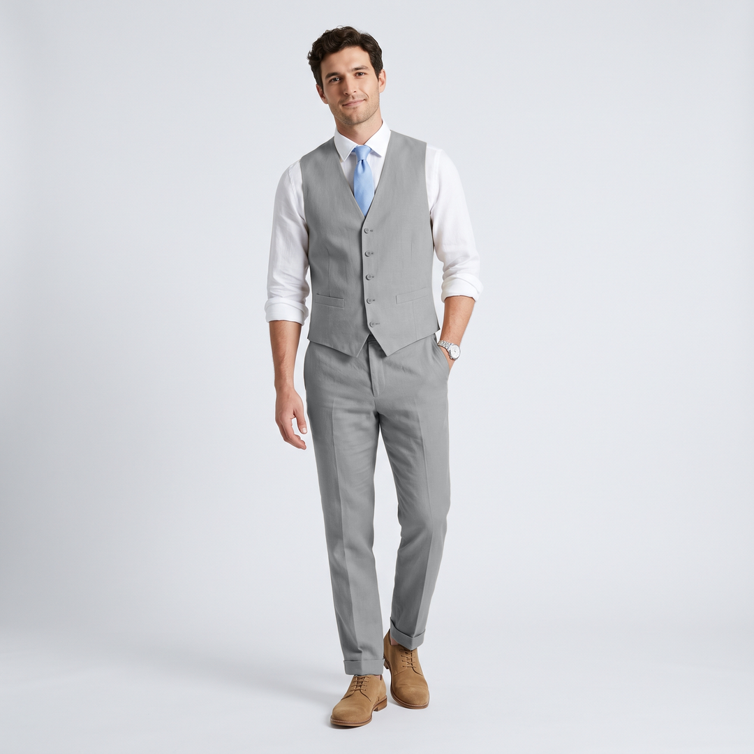 Menseventwear 2 Pieces Linen Men&