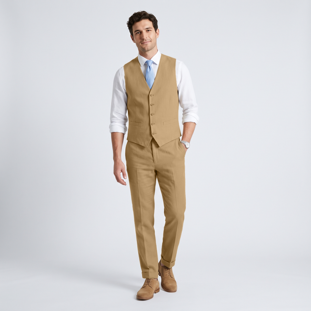 Menseventwear 2 Pieces Linen Men&