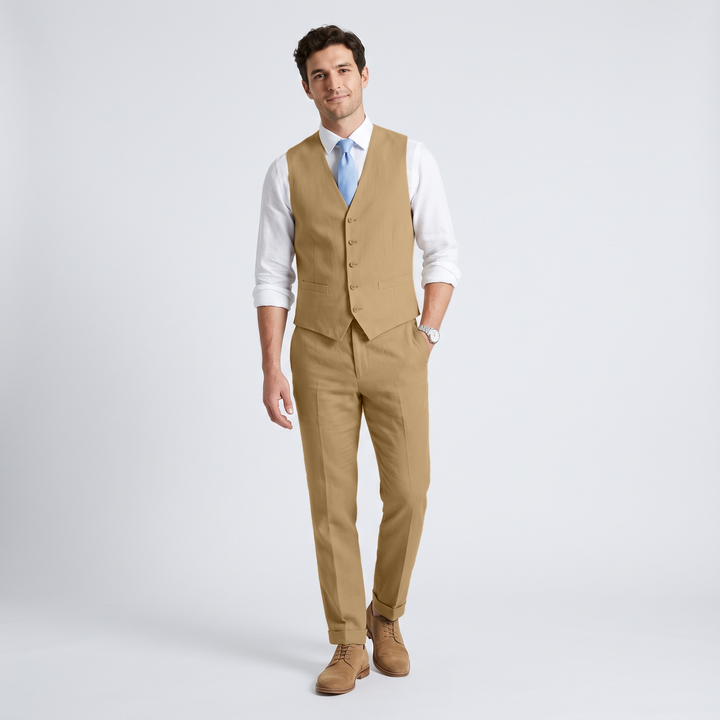Menseventwear 2 Pieces Linen Men&