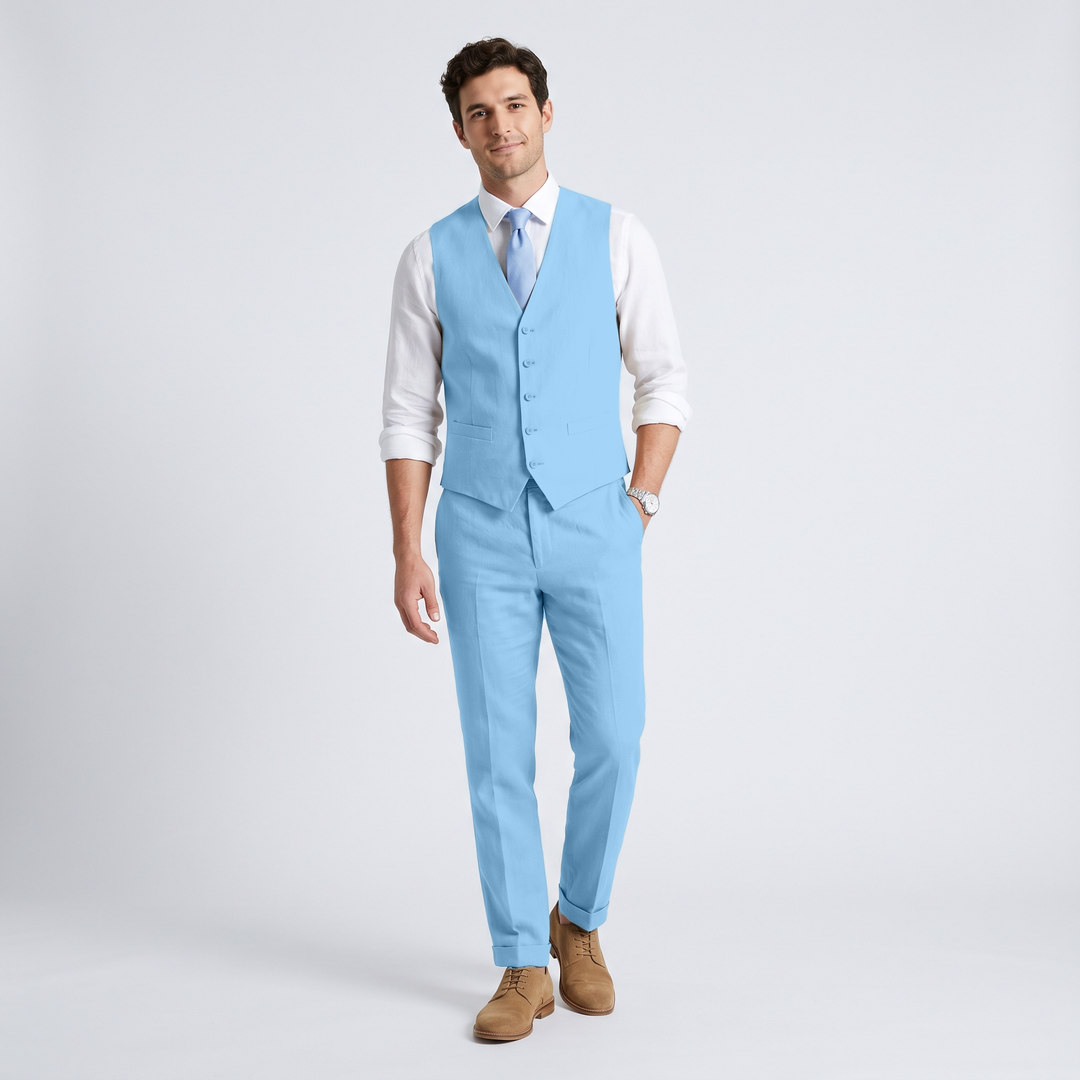 Menseventwear 2 Pieces Linen Men&
