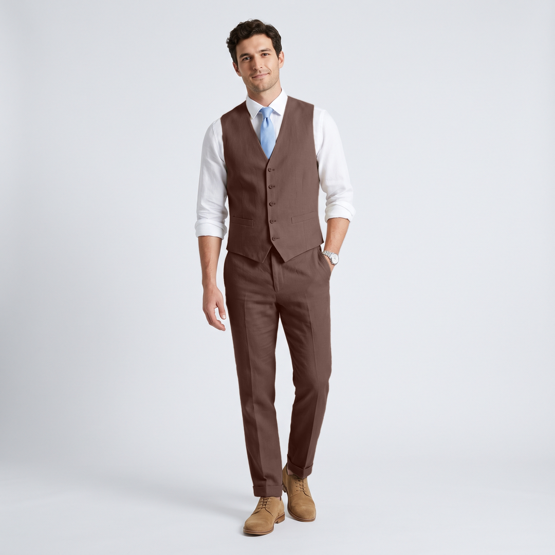 Menseventwear 2 Pieces Linen Men&