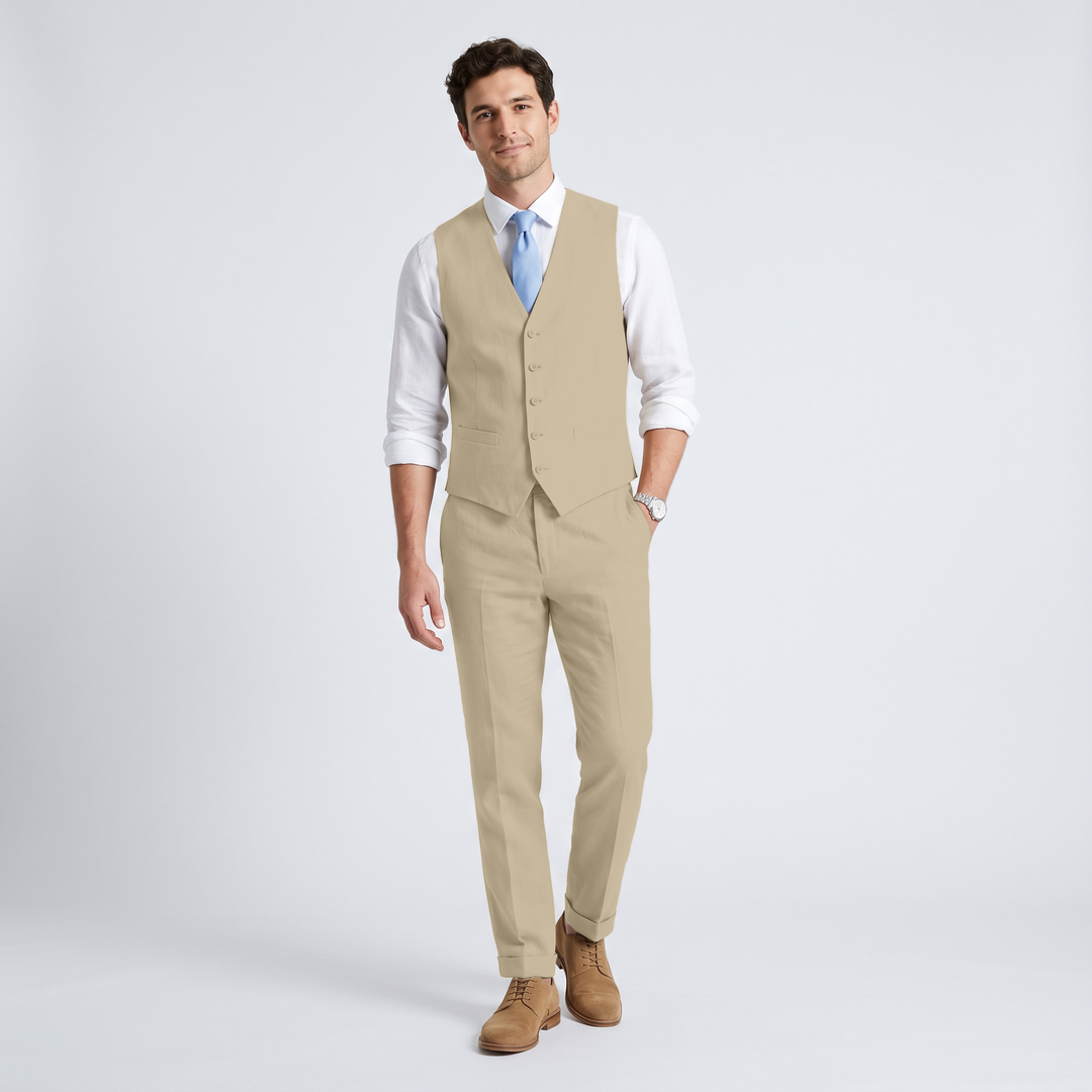 Menseventwear 2 Pieces Linen Men&