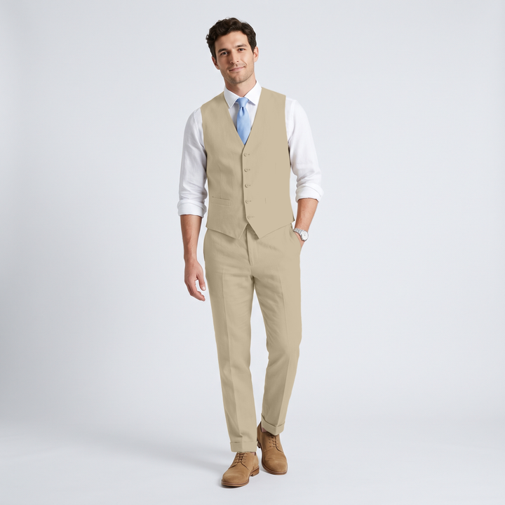 Menseventwear 2 Pieces Linen Men&