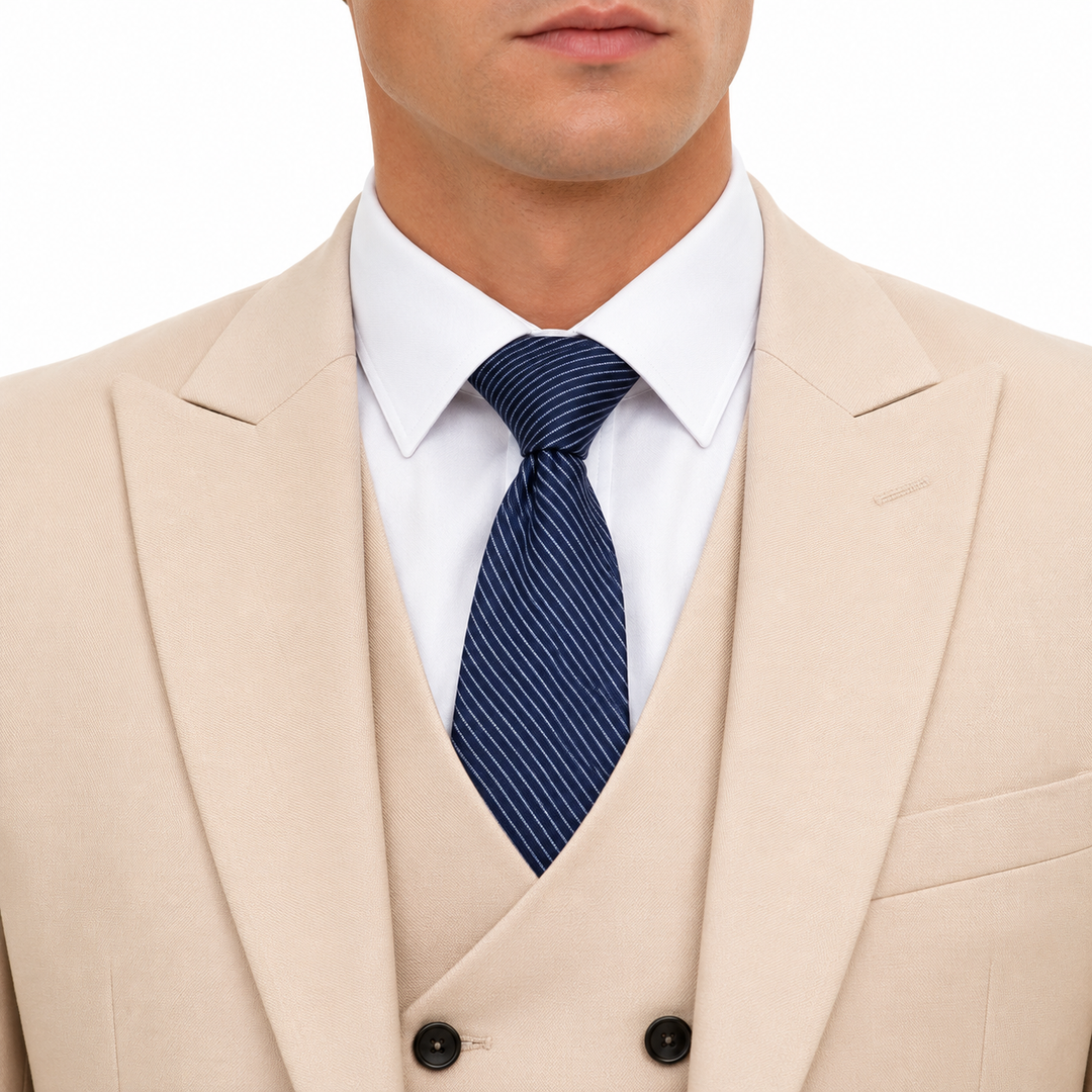 Menseventwear 3 Piece Mens Suit Slim Fit Solid Peak Lapel Suit (Blazer + Vest + Pants) Mens Event Wear