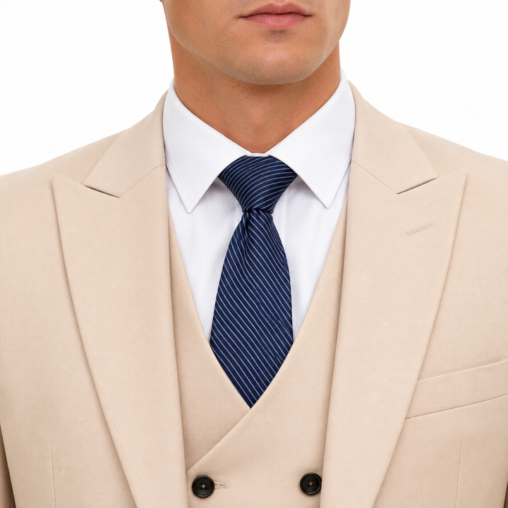 Menseventwear 3 Piece Mens Suit Slim Fit Solid Peak Lapel Suit (Blazer + Vest + Pants) Mens Event Wear